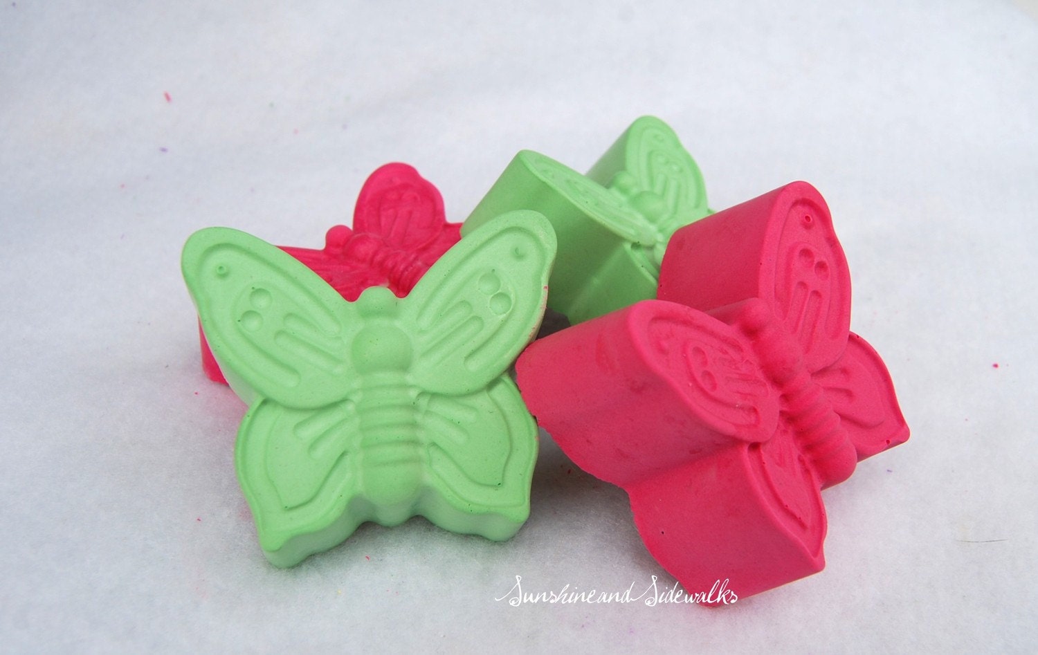 Butterfly Shaped Sidewalk Chalk: Set of 4 Jumbo