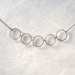 Five Gold Rings Modern Design Christmas Necklace