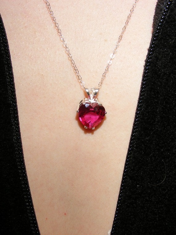 Ruby Heart Pendant