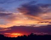Sunset, Purple, Blue, Summer, Spring,  Red - 8x10 Print -Nature Photography