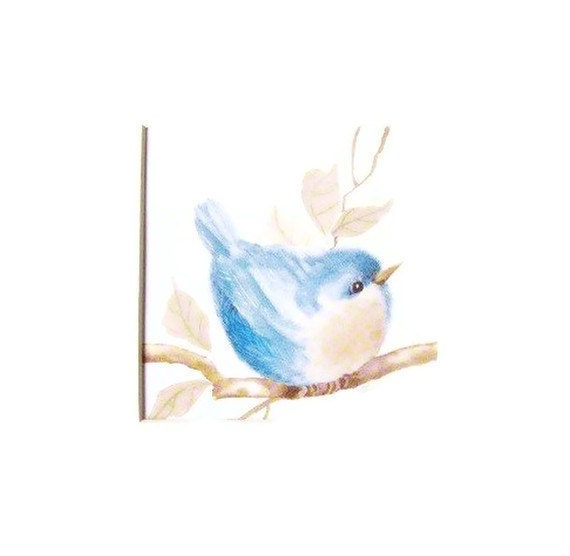 Blue Bird Watercolor Painting Bird Print