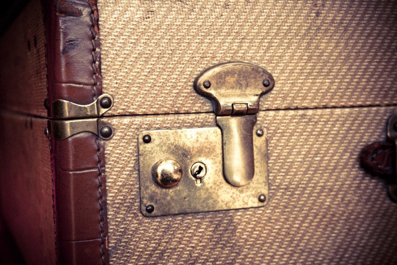 Vintage Luggage 8 x 10 Print  - Wanderlust, Travel, World, Globe