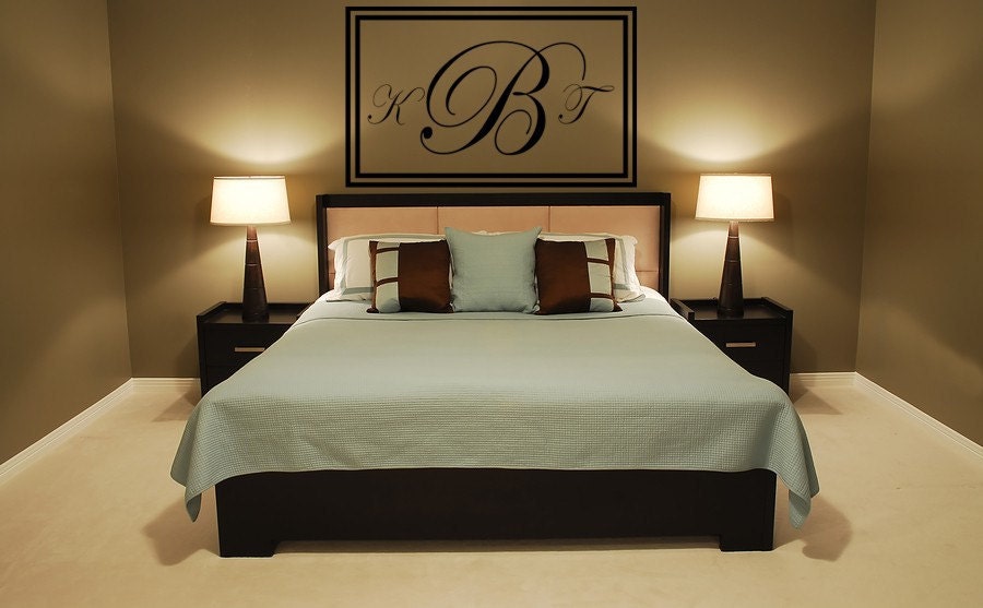 Vinyl Decal Wall Art Wedding Monogram Frame