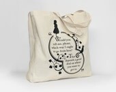 Alice in Wonderland - Cheshire cat Chatty Nora tote bag