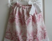 Spring Raspberry & Lace Pillowcase Dress Ready to Ship 2T