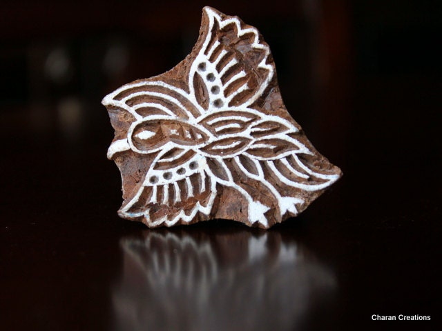 Hand Carved Indian Wood Textile Stamp Block- Bird in Flight (ON SALE)