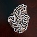 Hand Carved Indian Wood Textile Stamp Block-  Small Paisley Motif