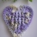Valentine's Day Lavender Heart Crochet Soap Dish USA Grown Cotton