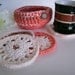 Crocheted Coaster and Bowl Set in Tangerine Cotton