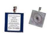 Buy 2 Get 1 Free Doctor Who Tardis Free For Use Of Public Sign Key Chain, Key Ring, Pendant, Pet Tag