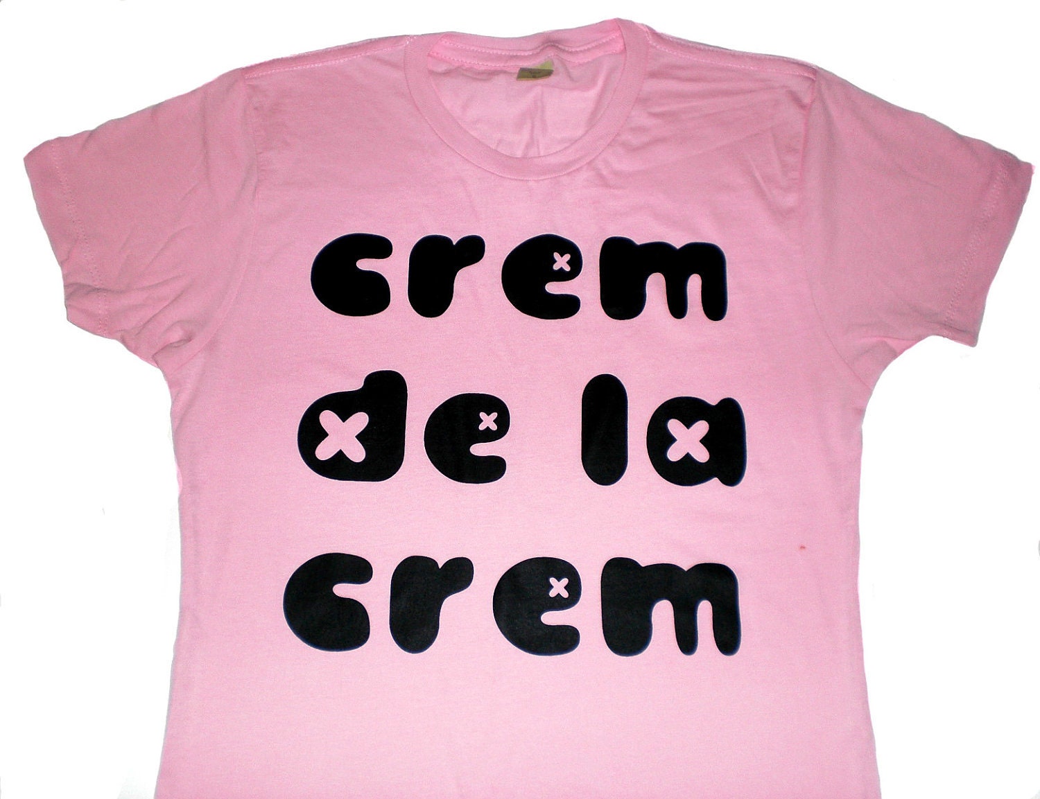Tshirt - CREM De La CREM - alternative apparel womens t shirt - pink tee shirt - Small - Medium - Large - XL