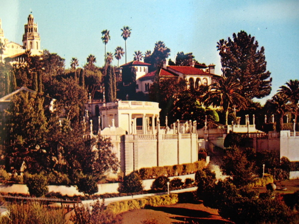 1970s Hearst Castle Highway 1 California Blank Post Card