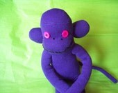 Violet, the Stitched Handmade Sock Monkey