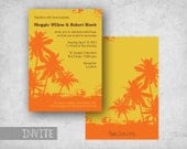 20 Beach Wedding Invitations, Destination Wedding Save The Date Cards, Summer Party Invites - Style PIL-008