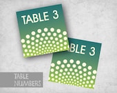 10 Modern Table Numbers Polka Dot Table Number - Style PIL-011