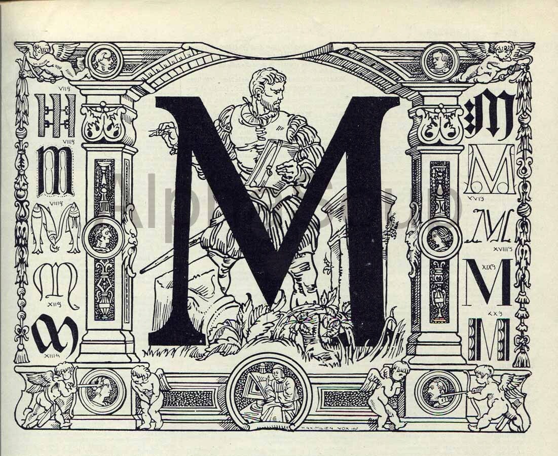 calligraphy letter m