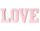 Pink LOVE Letters - Wedding decor - Romantic - HookUUpCustomCrafts