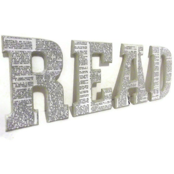 Teachers Gift - Gift for Book Lovers - Wood READ Letters