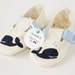 A WHALE of a TALE-Blue, Cream and Navy Baby Boy Booties