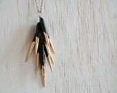 The Urchin Necklace - Gold-tipped spikes on bronze chain