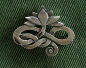 Lotus Brooch - sterling silver