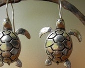 Sea Turtle Earrings - sterling silver