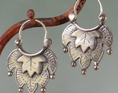 Alhambra ll Earrings - hoop style - sterling silver
