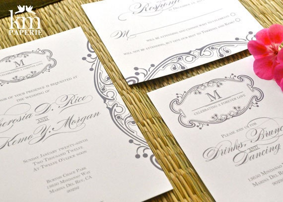 Invitation Suite - Swirl and Beads