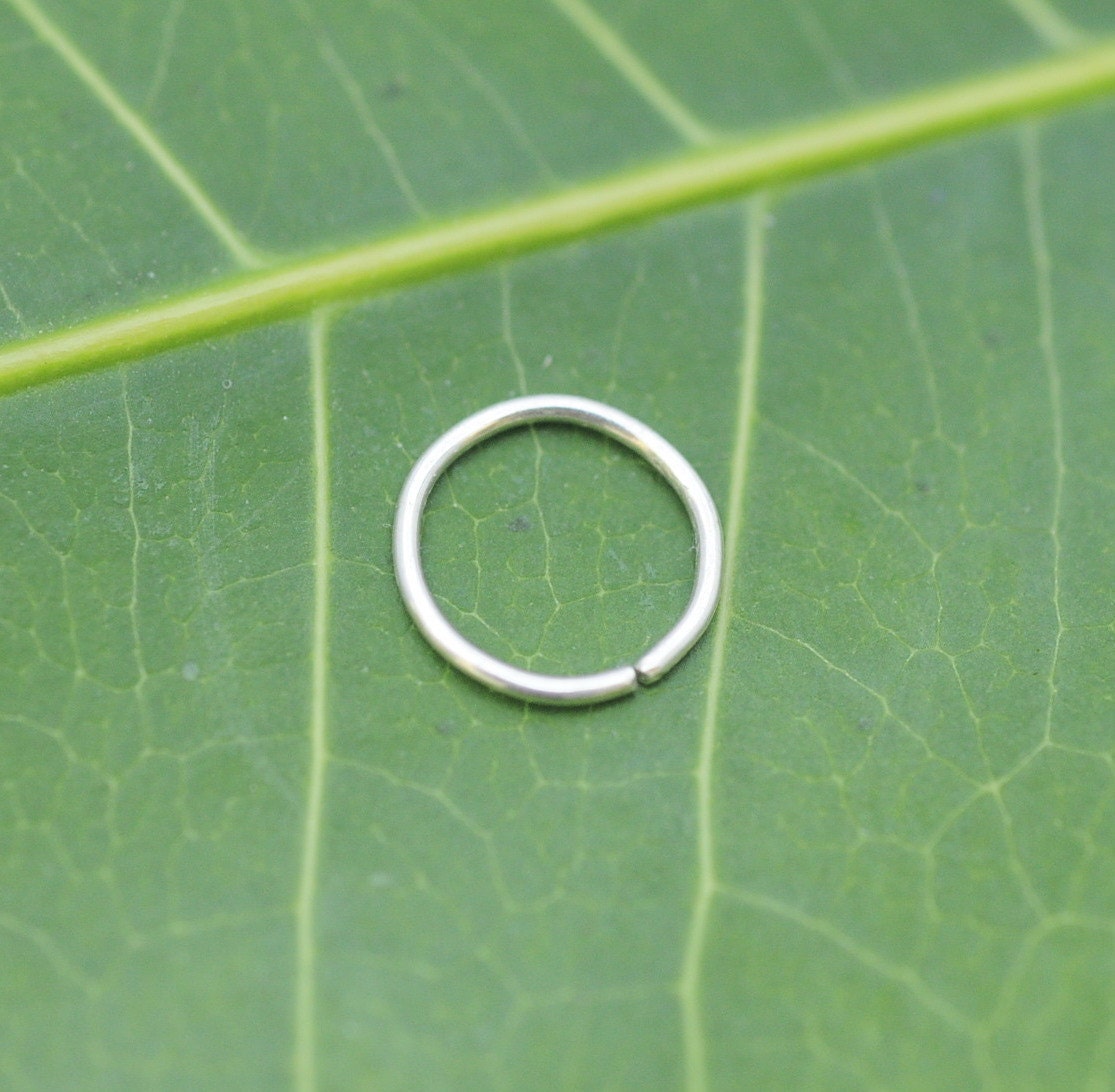 Extra Small Sterling Silver Hoop Earring/Nose ring Cartilage/Endless/seamless/catchless/tragus/helix