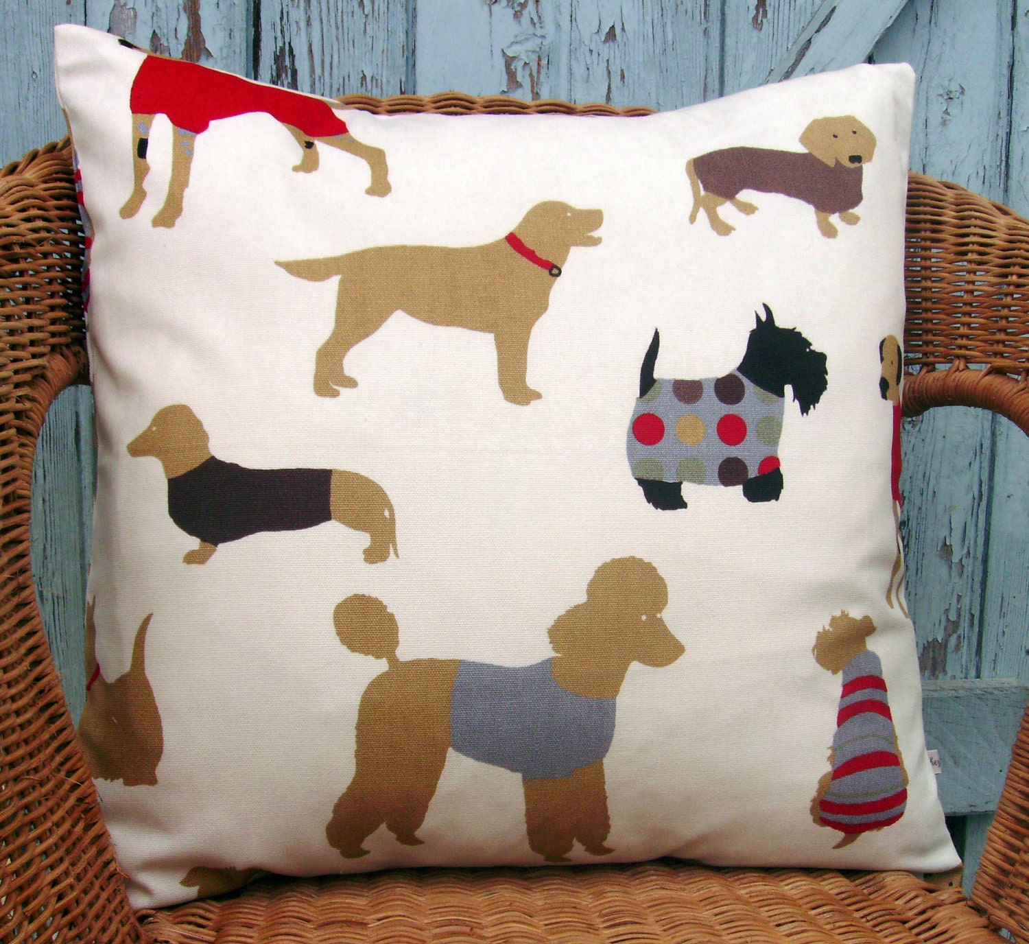 decorative pillow - floor pillow - 26 inch - scottie dog - pooch pillow - puppy pillow - dog lover gift - dog pillow - pet pillow