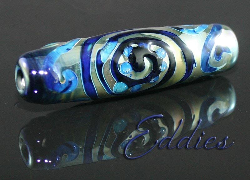 Glass Bead Lampwork Focal Bead Eddies SRA OOAK