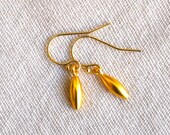 22K Gold Plated Rice Drop Earrings  - Wonders of Khmer Rice Edition
