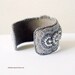 Reserved for Ashley - Bead embroidery cuff bracelet with crazy lace agate, freshwater pearls, rivoli crystals and seed beads -Silver rain