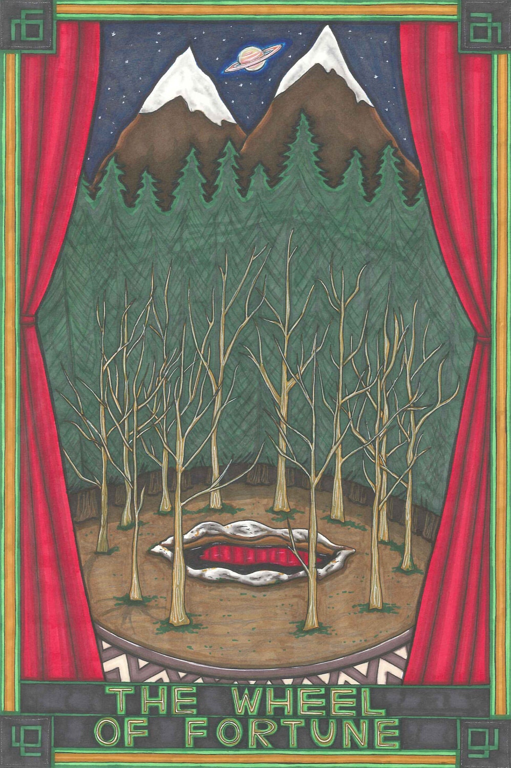 Twin Peaks Tarot Glastonbury Grove postcard PRINT