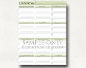 Grocery Shopping List PDF Printable File