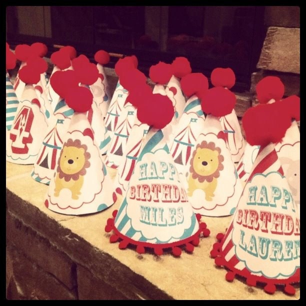 Circus-Party Hat-Personalized with Name and Age - You Print
