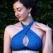 Halter Top: Hot Blue Fishscale