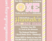 Little Lemon Drop Lemonade Stand  DIY Printable Invitation - 5x7 Format
