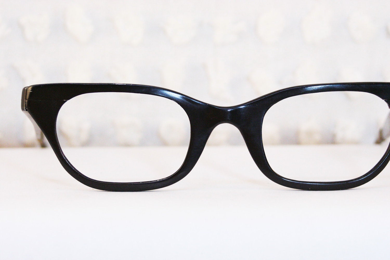 Vintage Tura 60s Eyeglasses 1960s Black Aluminum Glasses Metal Frame Unisex 46/24 Designer Optical