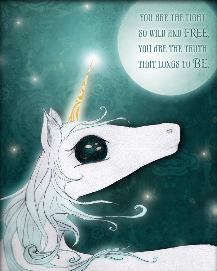 Unicorn Print - 8 x 10 - Inspirational Art Print
