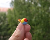 Super tiny colourful tropical bird - ideal for doll houses