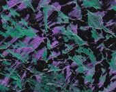 original Aceo paint pen miniature painting black green purple