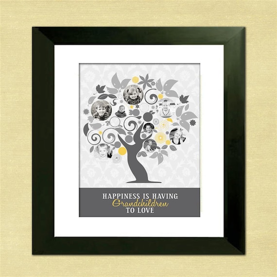 Personalized Family Tree - Custom Art From Your Photos -  Christmas, Anniversary or Housewarming Gift
