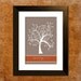 Wedding Tree Guest Book - Thumbprint Tree - Rich Autumn Custom 12" x 18" - With Ink and Instructions