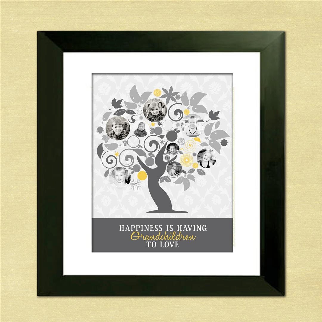Personalized Family Tree - Custom Art From Your Photos -  Christmas, Anniversary or Housewarming Gift