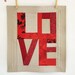 Custom Love art quilt / wall hanging / modern patchwork / decorative mini quilt / table topper/ mothers day gift