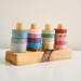 Washi Tape Organizer - Wood Masking Tape Holder - Eco friendly Japanese Tape Dispenser for 20 rolls - tape display