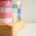Washi Tape Organizer - Wood Masking Tape Holder - Eco friendly Japanese Tape Dispenser for 20 rolls - tape display