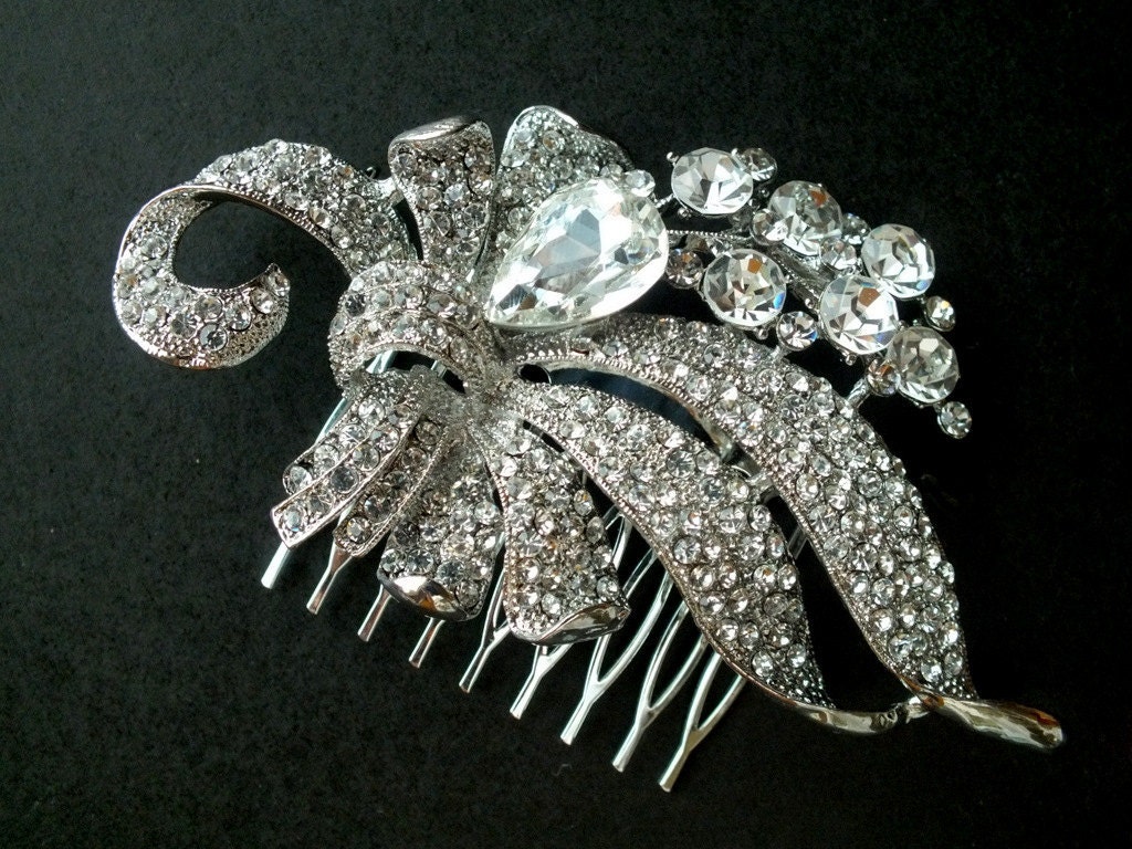 Shimmer - Vintage Style Rhinestone hair comb