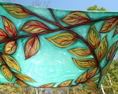 Among the Leaves Handpainted Silk Charmeuse Chuppah